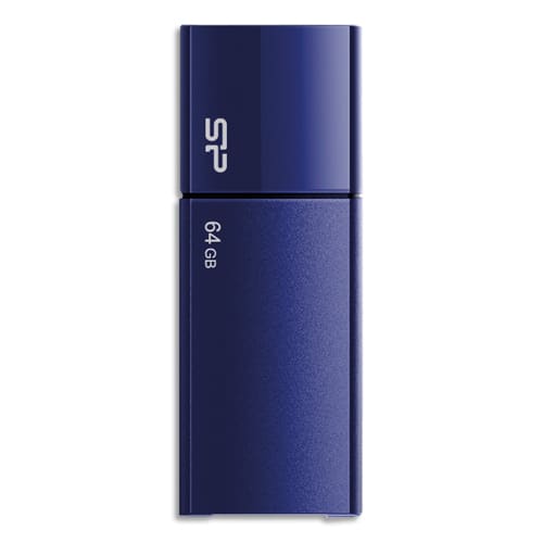 SILICON POWER Clé USB 2.0 rétractable U05 Bleue 64Go SP064GBUF2U05V1D photo du produit Principale L