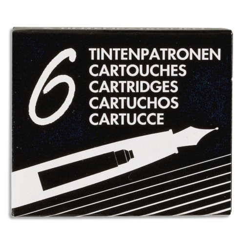 SIGN Etui de 6 cartouches d'encre internationales courtes. Coloris noir photo du produit Principale L