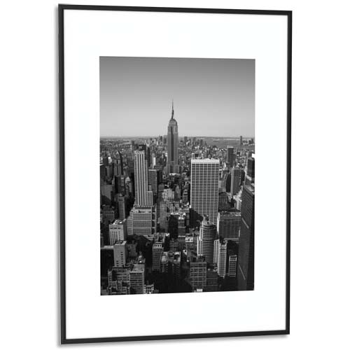 PAPERFLOW Cadre photo contour aluminium coloris Noir, plaque en plexiglas. Format 60 x 80 cm photo du produit Principale L