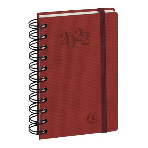 EXACOMPTA Agenda journalier poche SWAN, Janvier à Décembre 2024, 9x14,6cm,  couv grains textile assorties