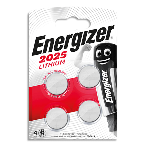 ENERGIZER Pile Lithium 2025, pack de 4 piles photo du produit