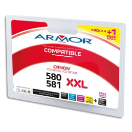 ARMOR Pack de 5 cartouches compatibles Canon PGI580 CLI581XXL bpbcmy B10491R1 photo du produit