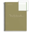 MIQUELRIUS Cahier carte spirale ECO EMOTION 21x29,7cm 160 pages 80g 5x5. Coloris vert photo du produit