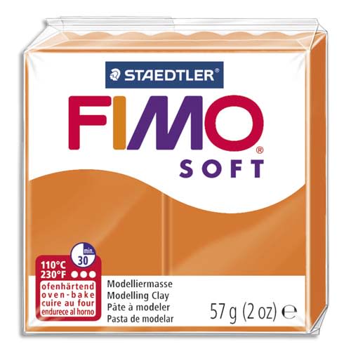 FIMO Pâte à cuire Fimo Soft de 57 g coloris Orange Mandarine photo du produit Principale L