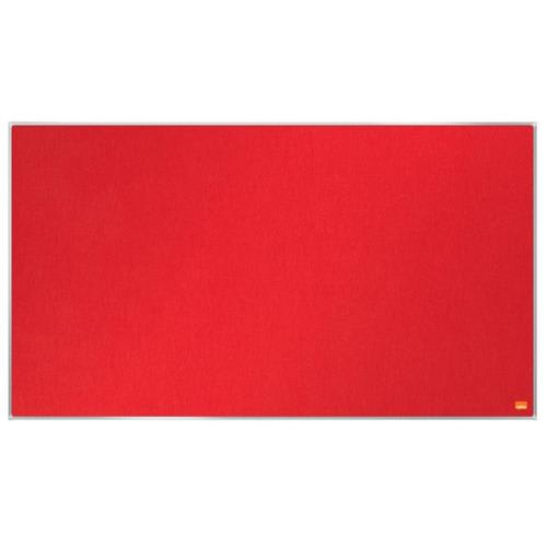 NOBO Tableau d'affichage Widescreen en feutre Impression Pro - 1550 x 870 mm - rouge - 1915422 photo du produit