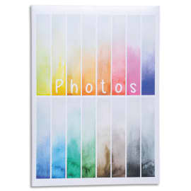 EXACOMPTA Album photos livre RAINBOW. Capacité 300 photos, 100 pages Grises. 22,5x32,5 cm, coloris Blanc photo du produit