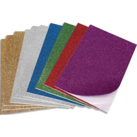 O'COLOR Lot de 10 feuilles mousse adhésive 20x30cm 3 or, 3 argent, 1 Rouge, 1 Verte, 1 Bleu et 1 Violet photo du produit