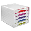 CEP Module de classement SMOOVE Multicolore, 5 étages, format 24 x 32 cm, L36 x H27,1 x P28,8 cm photo du produit