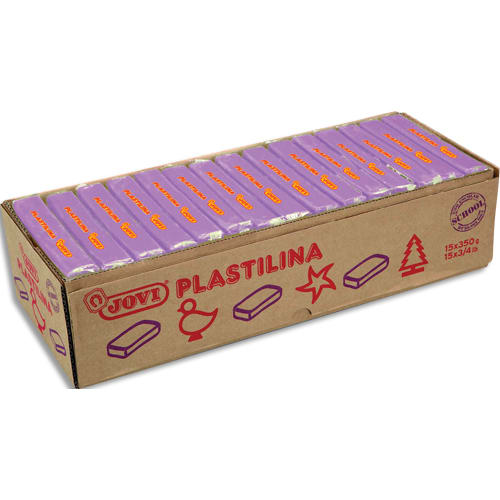 JOVI Plastilina, boîte de 15 x 350 grammes de pâte à modeler végétale couleur violette photo du produit Principale L