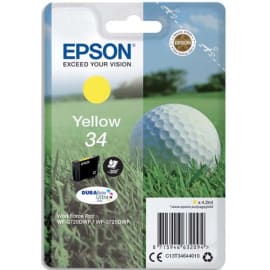 EPSON Cartouche Jet d'Encre DURABrite Ultra Yellow ''Balle de Golf'' 34 (T3464) - C13T34644010 photo du produit