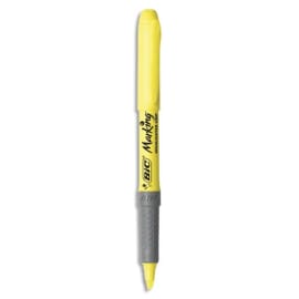 BIC Highlighter Grip Surligneurs Pointe Biseautée - Jaune photo du produit