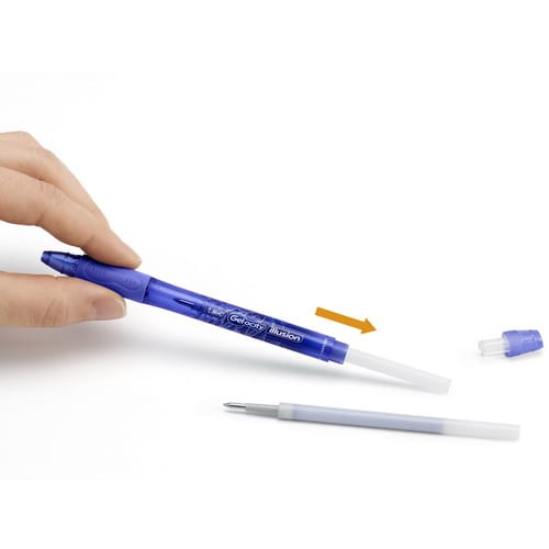 BIC Gel-ocity Illusion Recharges Stylo Gel Effaçable Pointe Moyenne (0,7  mm) - Violet