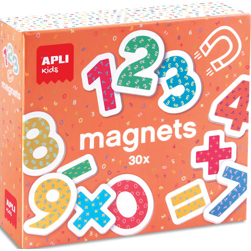 APLI KIDS Boîte de 30 magnets chiffres en bois photo du produit Principale L