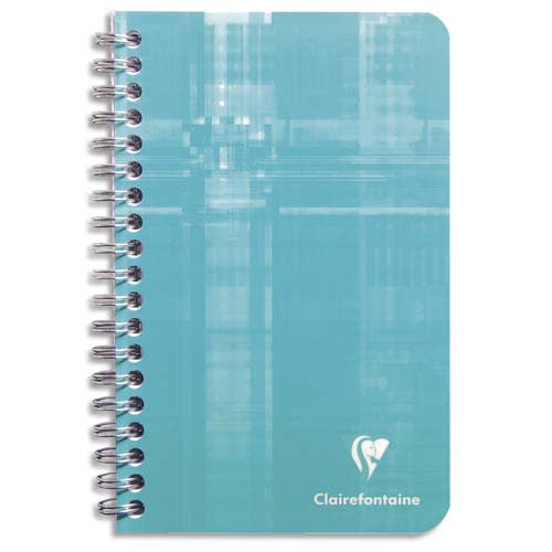 CLAIREFONTAINE Carnet spiralé 180 pages 11x17cm 5x5. Couverture carte  assortie ≡ CALIPAGE