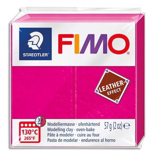 GRAINE CREATIVE Pain 57g FIMO EFFECT CUIR couleur violet photo du produit Principale L