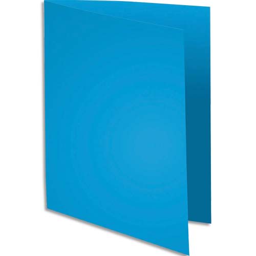 EXACOMPTA Paquet de 100 chemises SUPER 250 en carte 210 grammes coloris Bleu vif photo du produit