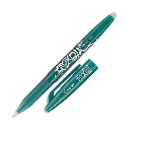 PILOT Stylo bille encre gel qui s'efface à l'aide de la gomme en bout de stylo FriXion coloris Vert photo du produit Principale L