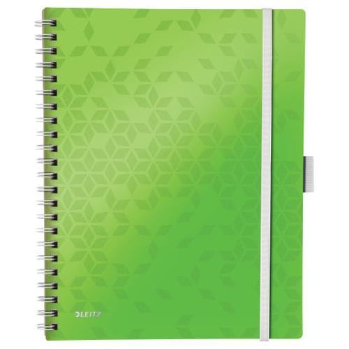 LEITZ Cahier spiralé WOW BEMOBILE 21x29,7cm, 160 pages lignées. Couverture souple polypro. Coloris Vert photo du produit Principale L