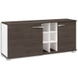 GAUTIER OFFICE Crédence 2 portes 6 niches Xenon Chêne Royal - Dimensions : L170 x H78 x P47 cm photo du produit