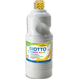 GIOTTO Flacon d'1 litre de gouache liquide de couleur blanc ultra lavable photo du produit