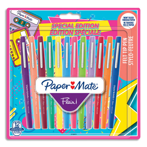 PAPER MATE Stylo feutre Flair PASTELL, blister de 12 - Stylo & feutre - LDLC