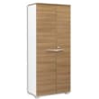 GAUTIER OFFICE Armoire 2 portes pleines Xenon Merisier Italien - Dimensions : L80 x H188 x P45 cm photo du produit