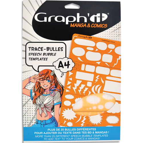 OZ INTERNATIONAL Le trace bulle GRAPH'IT, accessoire innovant pour tracer des bulles de manga - Modèle A photo du produit Principale L