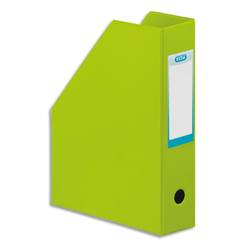 OXFORD Porte-revues en PVC soudé, dos de 7 cm 32x24cm, livré à plat. Coloris vert anis photo du produit Principale L