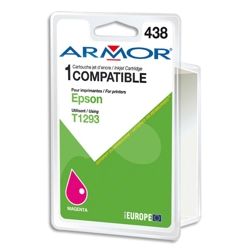 ARMOR Cartouche compatible Jet d'encre Magenta EPSON T1293 B12594R1 photo du produit Principale L