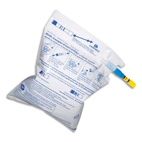 LABORATOIRES ESCULAPE lot de 10 ethylotest à usage unique sous sachet photo du produit Principale L