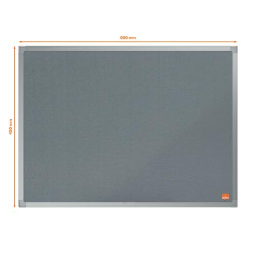 NOBO Tableau d'affichage en feutre Essence 600x450 mm - gris - 1915204 photo du produit Secondaire 1 L