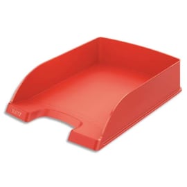 LEITZ Corbeille à courrier Leitz Plus standard - Rouge clair - Dim L25,5 x H7 x P36 cm photo du produit