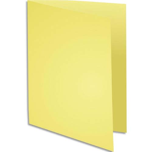 EXACOMPTA Paquet de 100 chemises SUPER 250 en carte 210 grammes coloris Jaune canari photo du produit