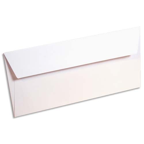 CLAIREFONTAINE Paquet de 20 enveloppes 120g POLLEN 11x22cm (DL). Coloris Blanc photo du produit Principale L