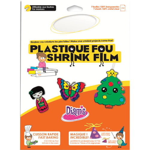 OZ INTERNATIONAL Pochette de 7 feuilles A4 de plastique dingue DIAM'S cristal lisse photo du produit Principale L