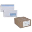 Boîte de 500 enveloppes Blanches 80g DL 110x220 mm fenêtre 35x100 mm autocollantes photo du produit