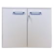 Armoire mélaminée EMMA 2 portes, hauteur 74cm. Coloris Blanc/Blanc photo du produit