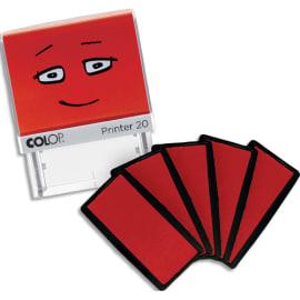 COLOP Boîte de 5 encriers rouge brave pour tampon Nio School photo du produit