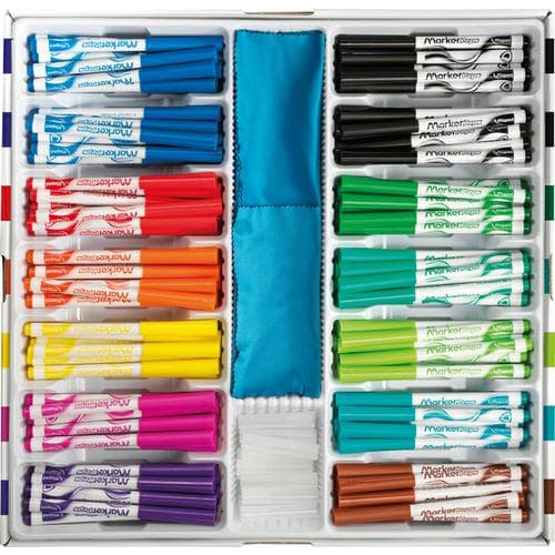 MAPED Schoopack FEAS Marker peps : 168 feutres + chiffonettes + capuchons de rechange. 12 couleurs photo du produit Secondaire 2 L