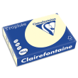 CLAIREFONTAINE Ramette de 250 feuilles papier couleur TROPHEE 160 grammes format A4 Ivoire 1101 photo du produit