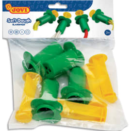 JOVI Blandiver, lot de 4 presses de modelage formes diverses pour p&acirc;te &agrave; jouer photo du produit