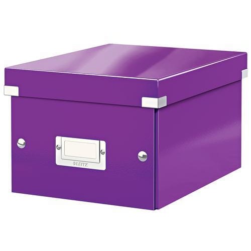 LEITZ Boîte CLICK&STORE S-Box. Format A5 - Dimensions : L216xH160xP282mm. Coloris Violet. photo du produit Principale L