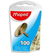 MAPED Bo&icirc;te de 100 punaises en acier cuivr&eacute;es 10 mm photo du produit