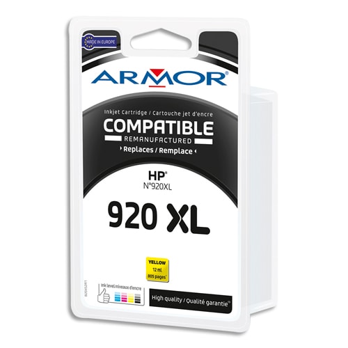 ARMOR Cartouche compatible Jet d'encre Jaune HP 920XL B20452R1 photo du produit Principale L