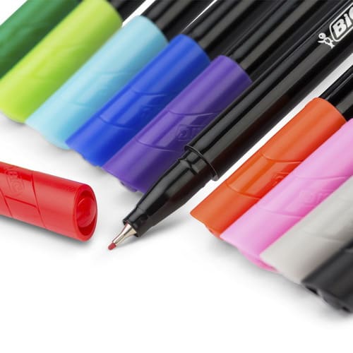 BIC Intensity Stylo Feutre d'écriture Pointe Fine et Corps Noir