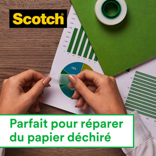 Scotch Distributeur de ruban adhésif de bureau, base lestée antidérapante,  noir : : Électronique