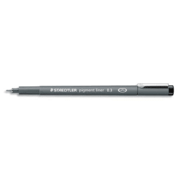 STAEDTLER Stylo-feutre Noir pointe calibrée PIGMENT LINER largeur de trait 0,3 mm photo du produit