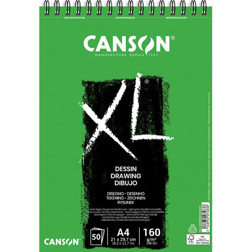 CANSON Album de 120 feuilles de papier dessin CROQUIS XL spirale