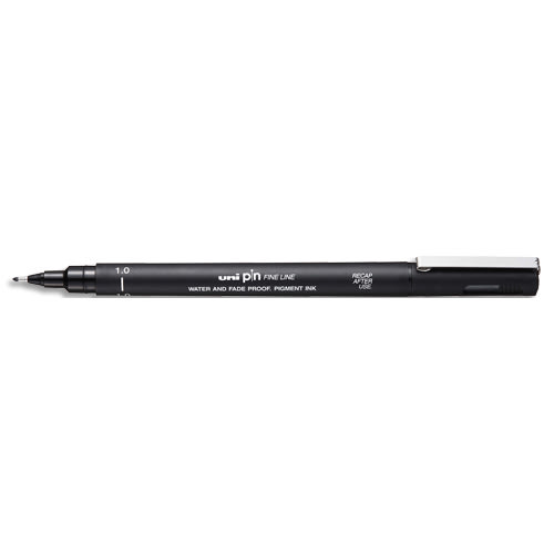 UNI-BALL Stylo UNI PIN pointe calibrée 1 mm Noir photo du produit Principale L