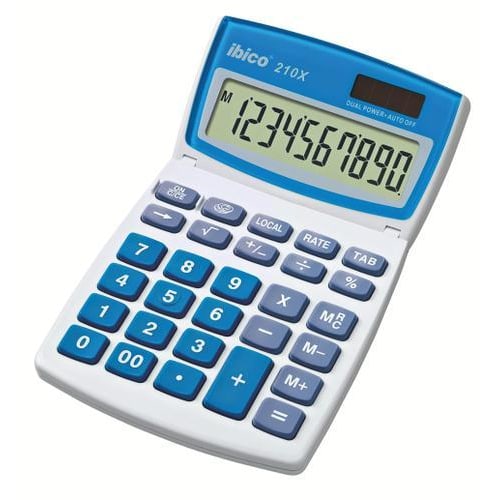 IBICO Calculatrice de bureau Ibico 210X Écran LCD à 10 chiffres écran à inclinaison réglable IB410154 photo du produit Principale L